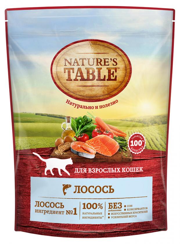 Сухой корм для кошек Nature's Table с лососем, 650 г