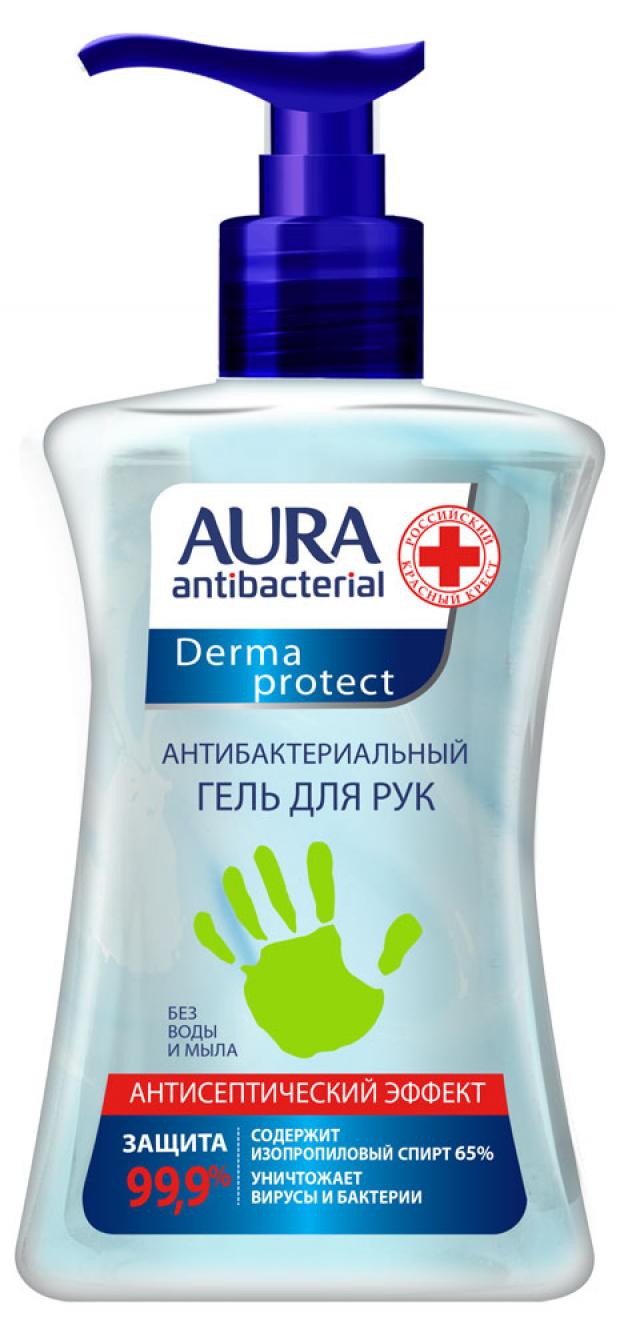 фото Гель для рук aura derma protect антибактериальный, 250 мл