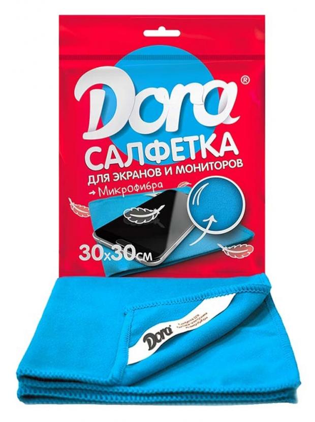 фото Салфетка для мониторов экранов объективов стёкол dora 30х30 см, 1 шт