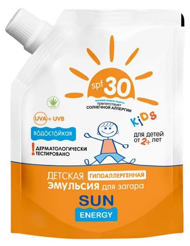 фото Эмульсия для загара детская sun energy kids гипоаллергенная spf 30+, 200 мл