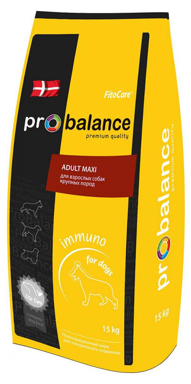 фото Сухой корм для взрослых собак крупных пород probalance immuno adult maxi, 15 кг