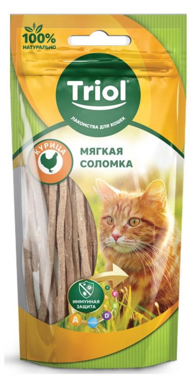 фото Лакомство для кошек triol мягкая соломка из курицы, 40 г