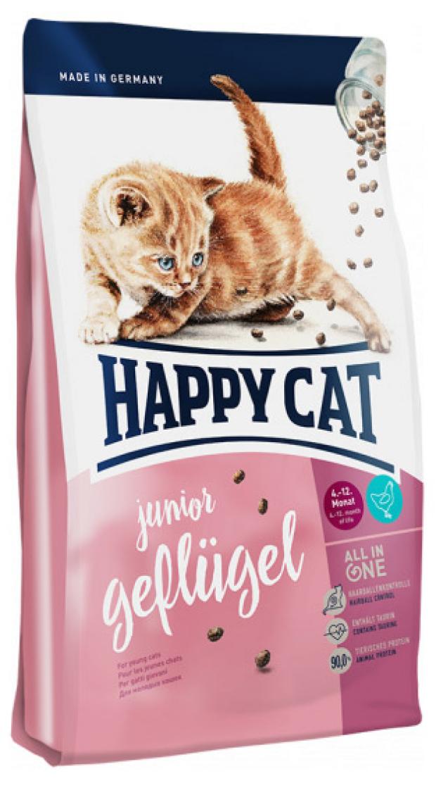 фото Сухой корм для котят happy cat юниор с птицей, 300 г