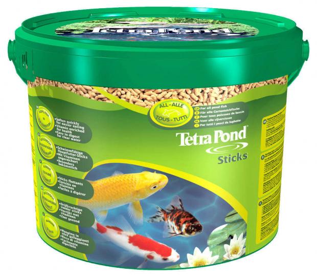 фото Сухой корм для прудовых рыб tetra pond sticks, 10 л