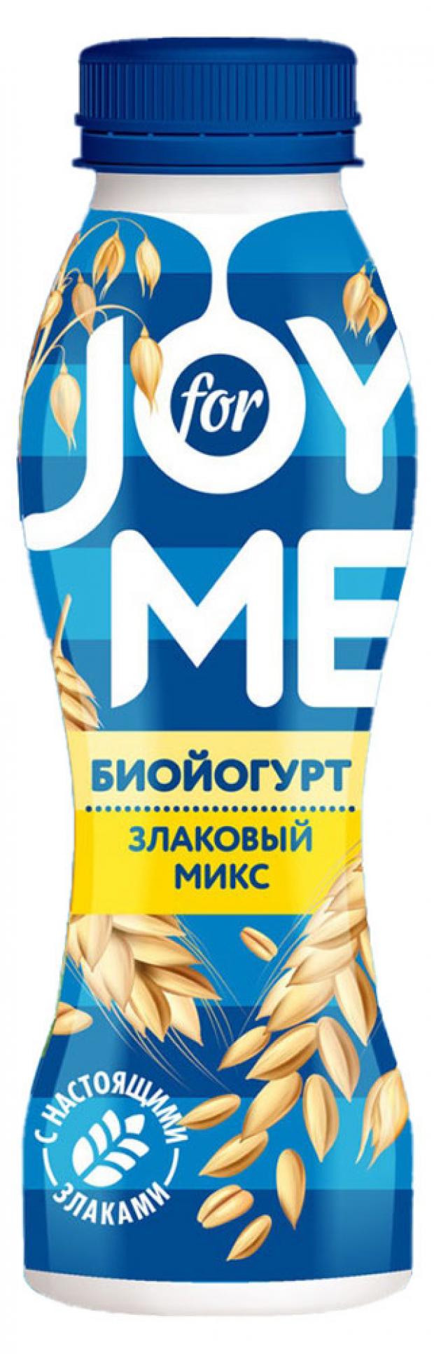 фото Йогурт питьевой joy for me злаковый микс 1,5%, 280 г