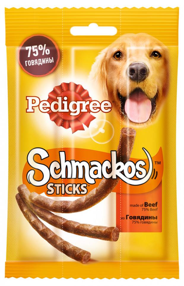 фото Лакомство для собак pedigree schmacko мясные палочки с говядиной, 33 г