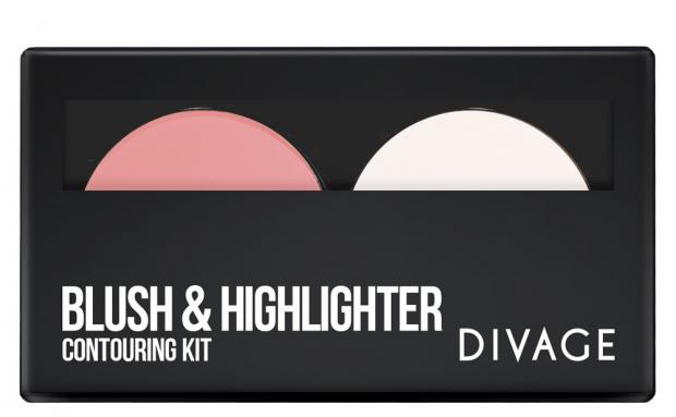 

Палетка для лица контурирующая Divage Blush & Highlighter Contouring kit тон розовый 01