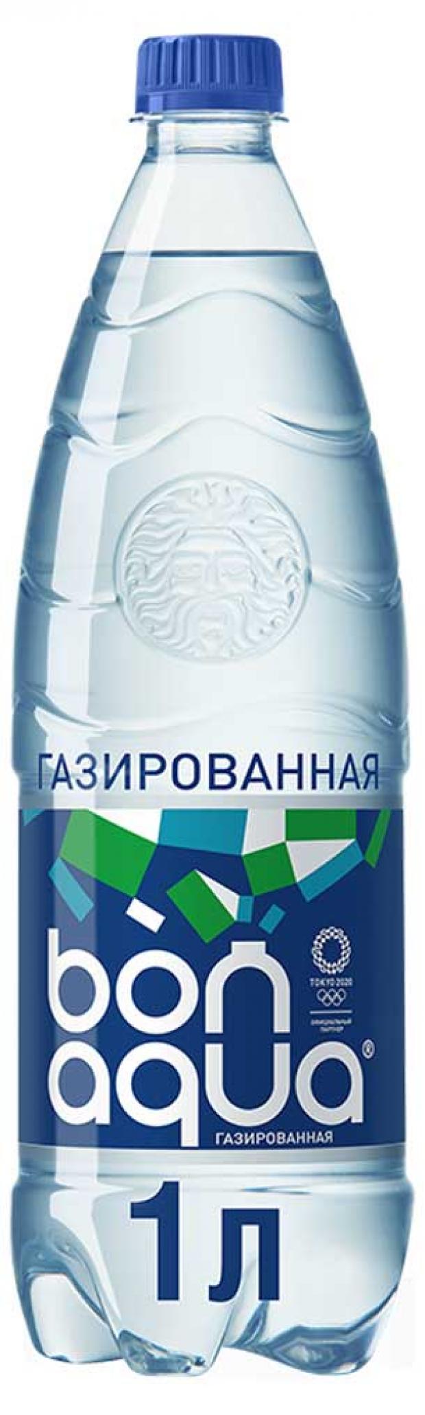 Вода питьевая BonAqua газированная, 1 л