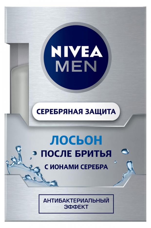 фото Лосьон после бритья nivea men серебряная защита с ионами серебра и антибактериальным эффектом, 100 мл