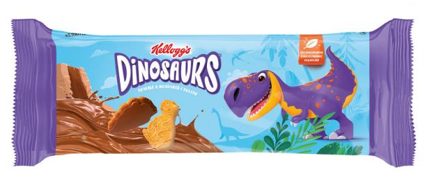 фото Печенье kellogg's dinosaurs в молочной глазури, 191 г