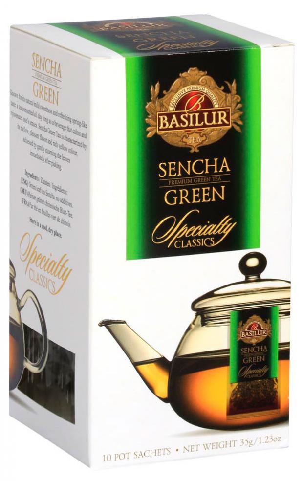 фото Чай basilur specialty sencha green, 10х3,5 г