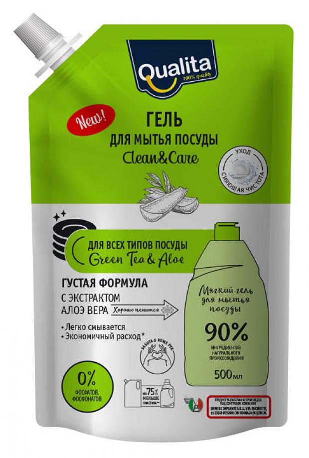 фото Средство для мытья посуды qualita green tea&aloe, 500 мл