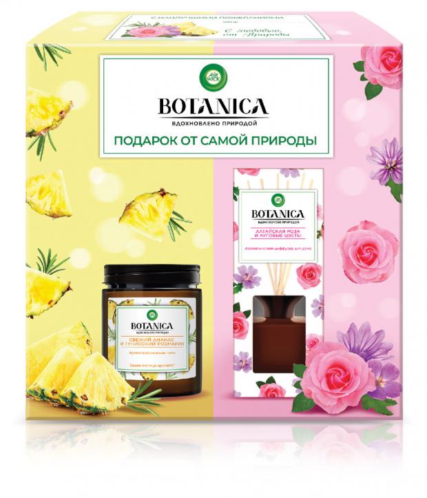 фото Подарочный набор свеча air wick botanica ароматизированная, 1 шт + диффузор для дома air wick botanica ароматический, 80 мл