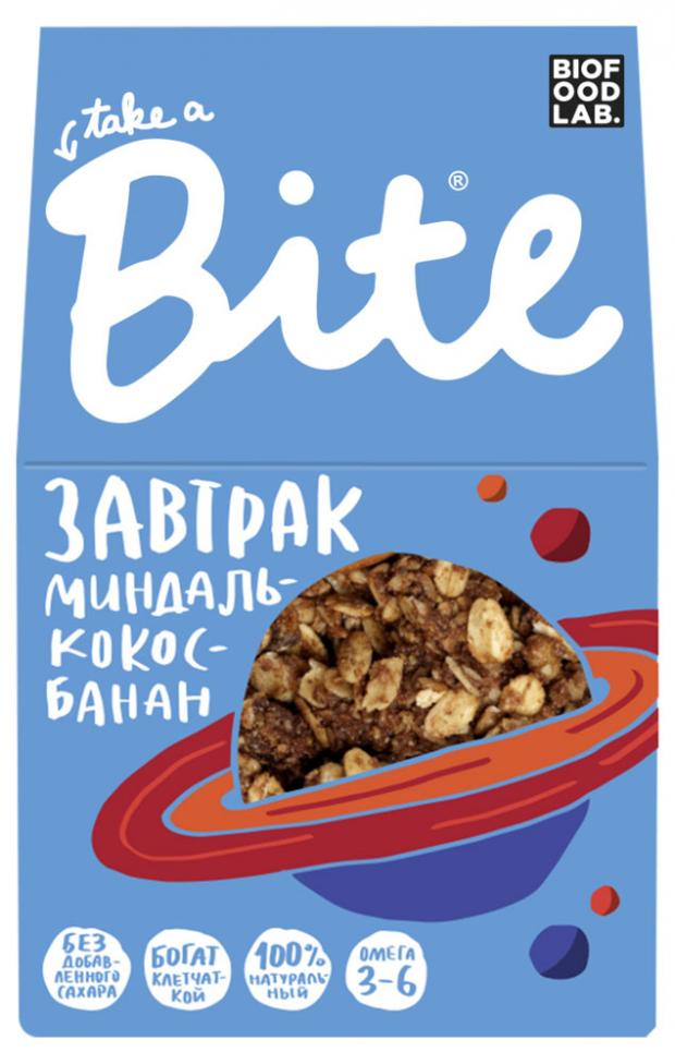 фото Готовый сухой завтрак гранола take a bite миндаль-кокос-банан, 270 г