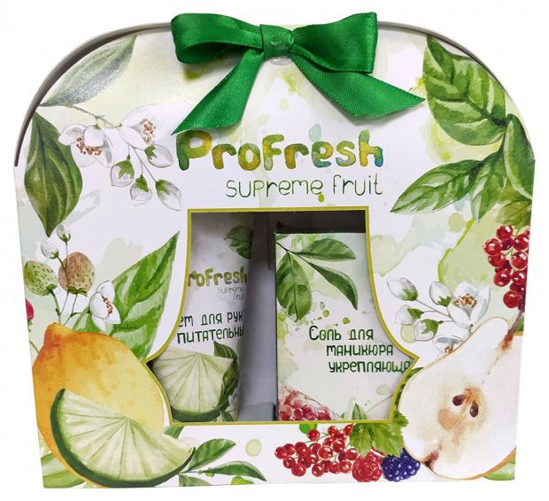 фото Подарочный набор крем для рук profresh питательный, 50 мл + соль для маникюра profresh укрепляющая, 100 г