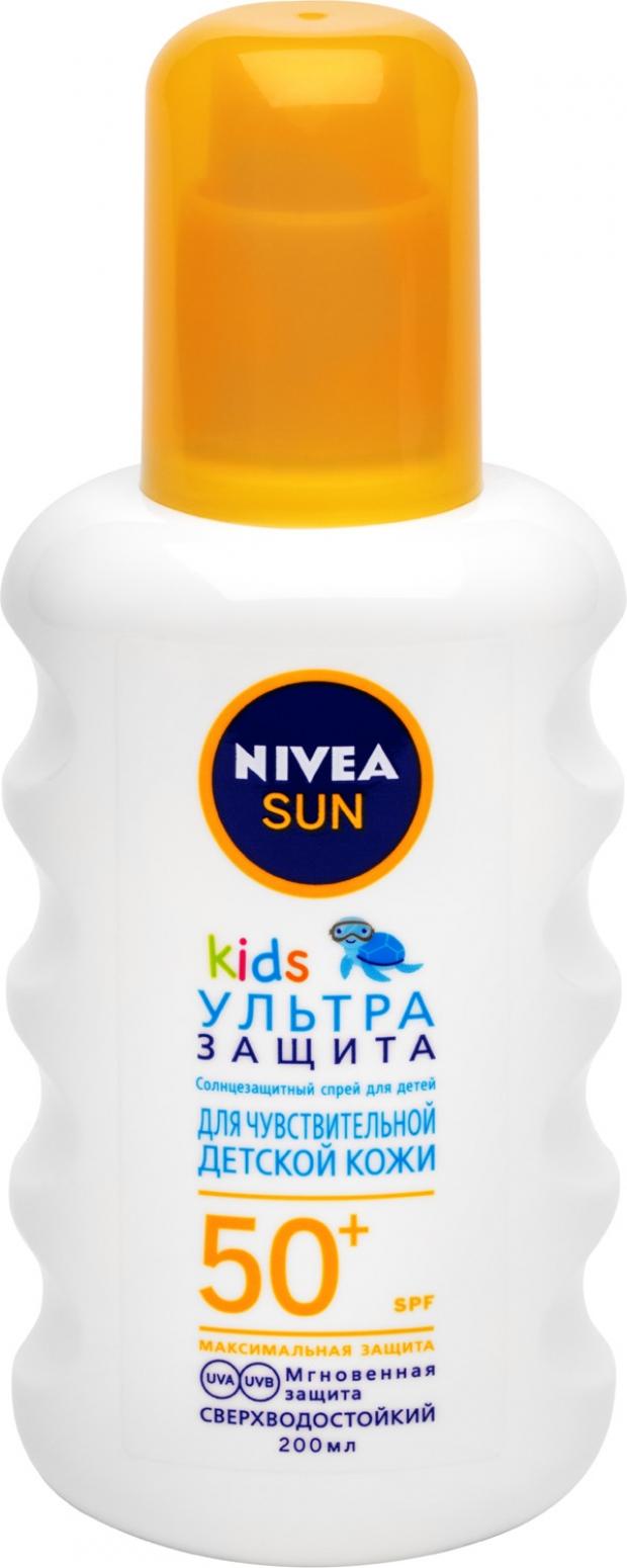 Спрей солнцезащитный детский Nivea Sun kids Ультра защита для чувствительной кожи SPF 50 от 3 лет, 200 мл