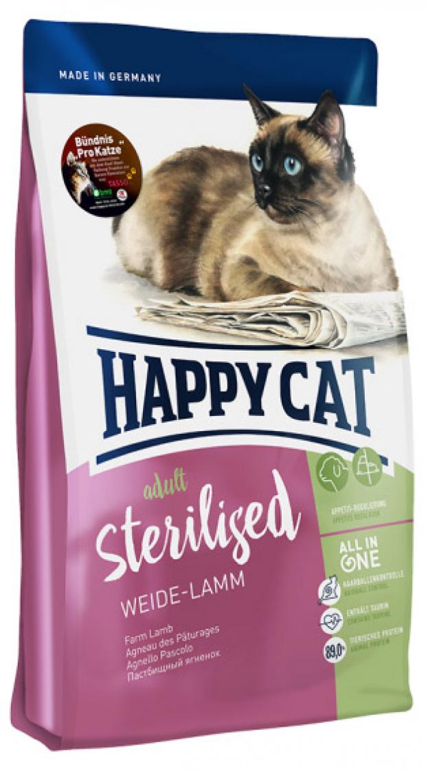 фото Сухой корм для кошек happy cat sterilised c ягненком, 300 г