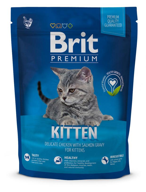 фото Сухой крм для кошек brit premium для котят лосось, 300 г