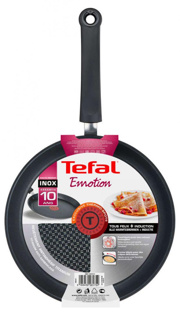 фото Сковорода блинная emotion tefal для индукционных плит, 25 см