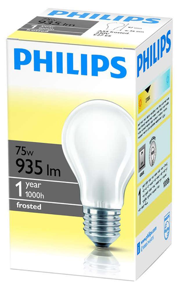 

Лампа накаливания Philips Е27 75 W