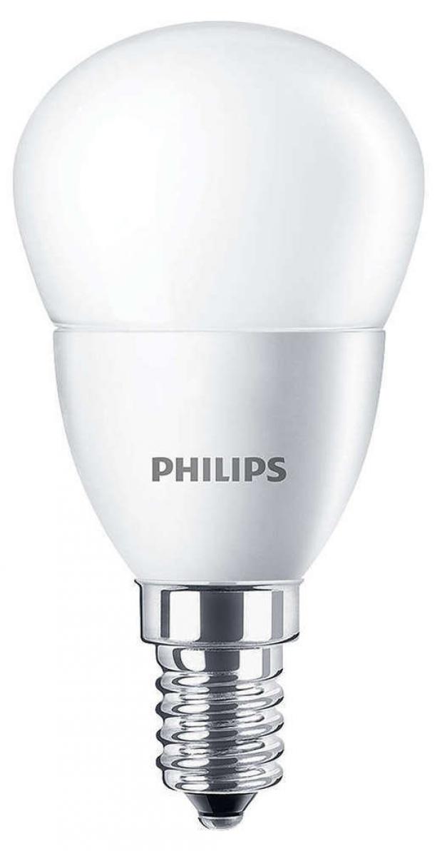 

Лампа светодиодная Philips E14 6,5W=75W теплый белый свет Essential