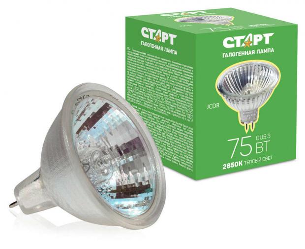 фото Лампа галогенная «старт» 75w gu5,3 jcdr 220v