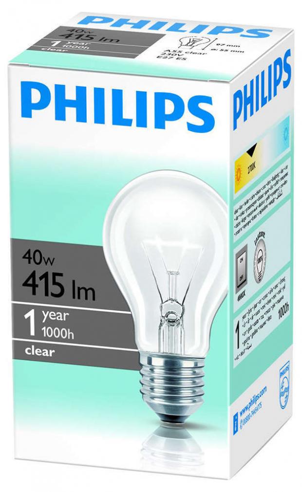 

Лампа накаливания Philips Е27 40 W