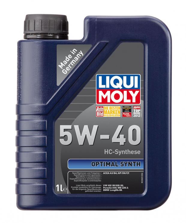 фото Масло моторное liqui moly optimal 5w40 синтетическое, 1 л