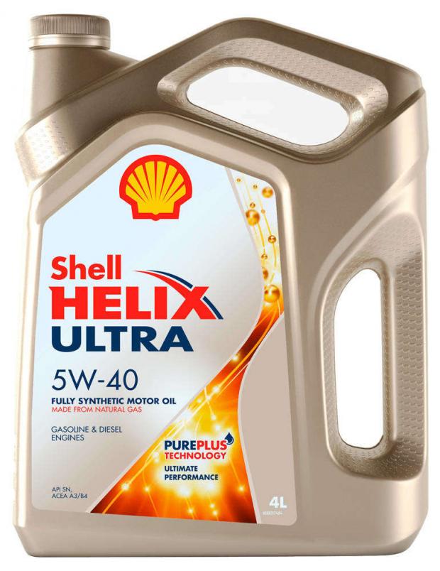 фото Масло моторное shell helix ultra 5w40 синтетическое, 4 л