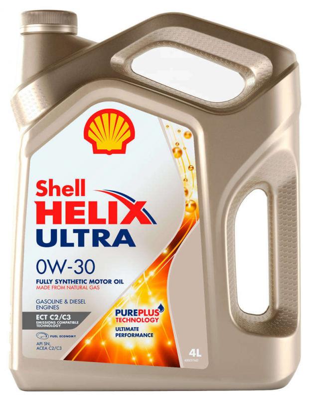 фото Масло моторное shell helix ultra c2/c3 0w30 синтетическое, 4 л