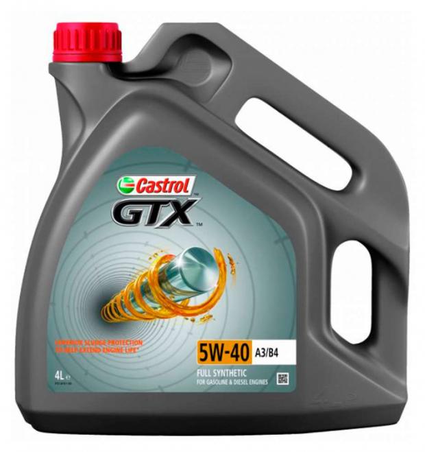 фото Масло моторное синтетическое castrol gtx 5w40 a3/b4, 4 л