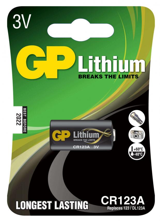 фото Батарейка gp lithium cr123a литиевая, 1 шт