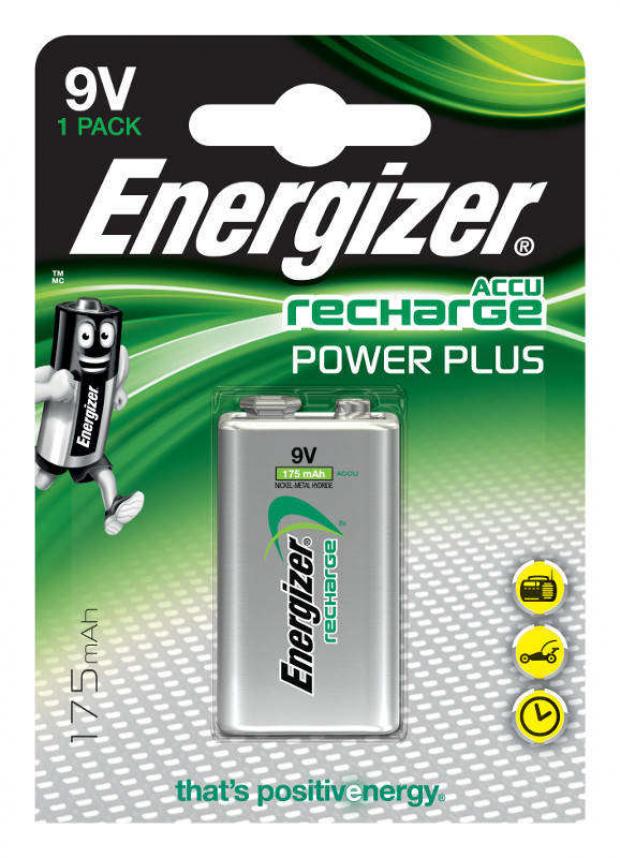 

Батарейка аккумуляторная крона Energizer Power Plus 9V 175 мАч, 1 шт