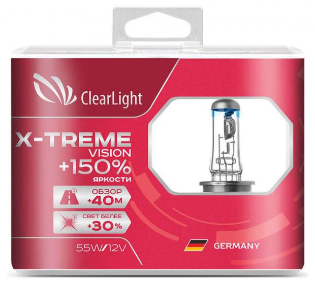 

Лампа галогенная Clearlight H1 X-treme Vision +150%, 2 шт