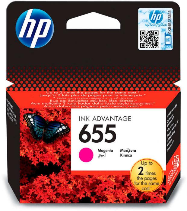 

Картридж HP 655 CZ111AE пурпурный