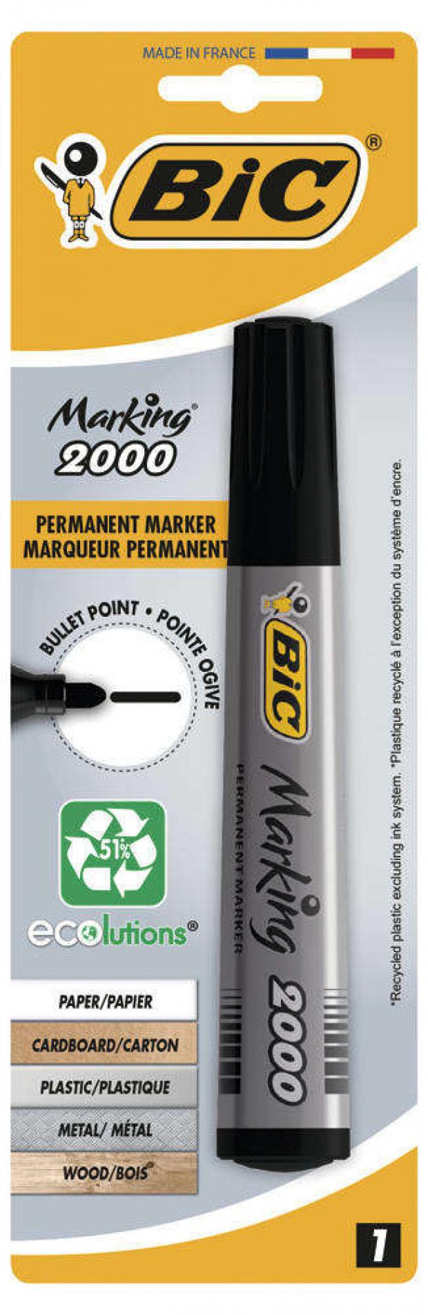 Маркер перманентный Bic Ecolutions 2000 черный 110₽