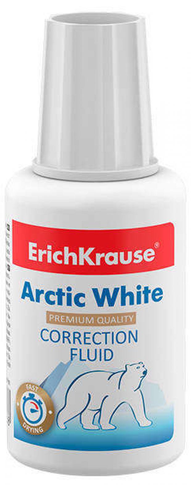 Корректор Erich Krause Arctic white с кисточкой, 20 мл