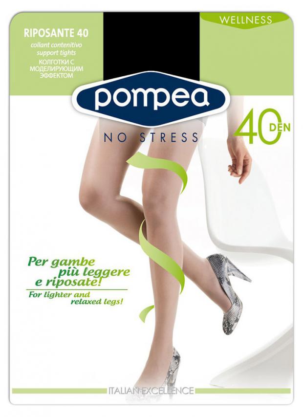 

Колготки Pompea RIPROSANTE 40 nero, размер 2