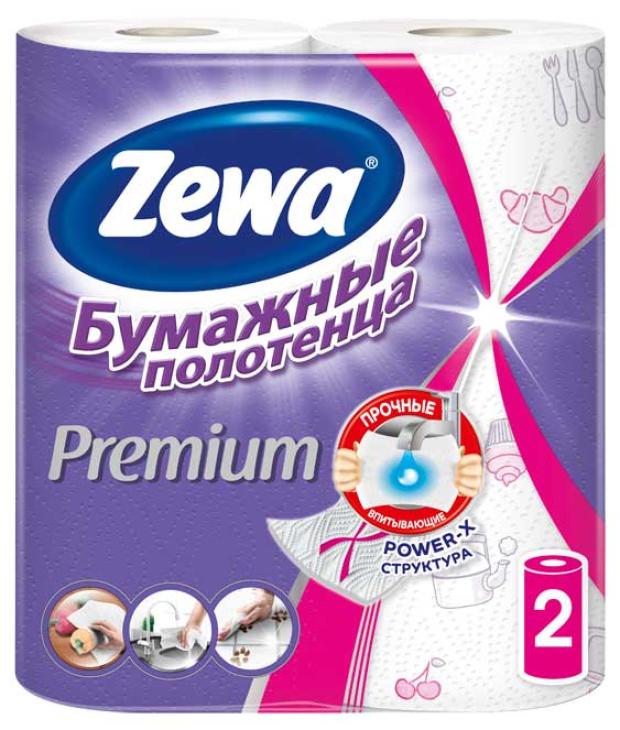 фото Полотенца бумажные zewa premium 2 слоя, 2 рулона