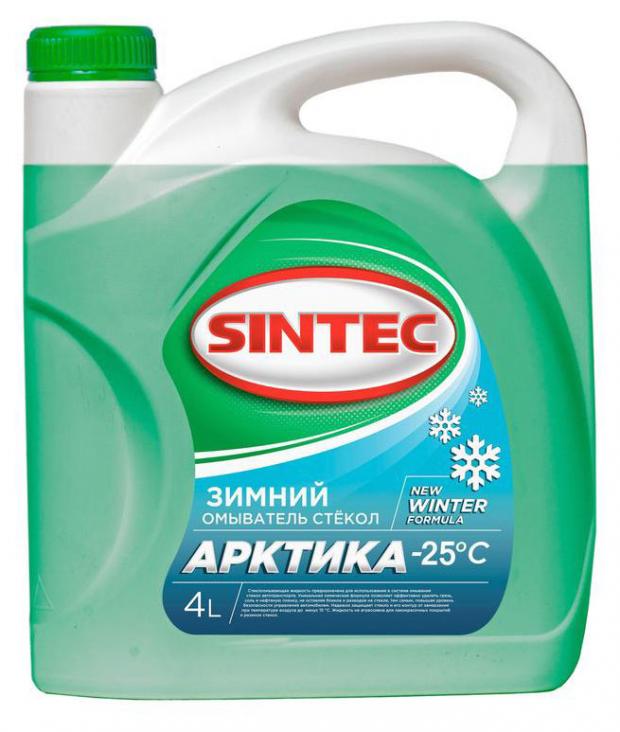 фото Жидкость стеклоомывателя sintec «арктика» -25°c, 4 л sintek