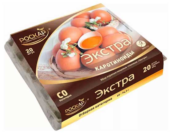 

Яйца куриные Роскар Экстра С1, 25 шт