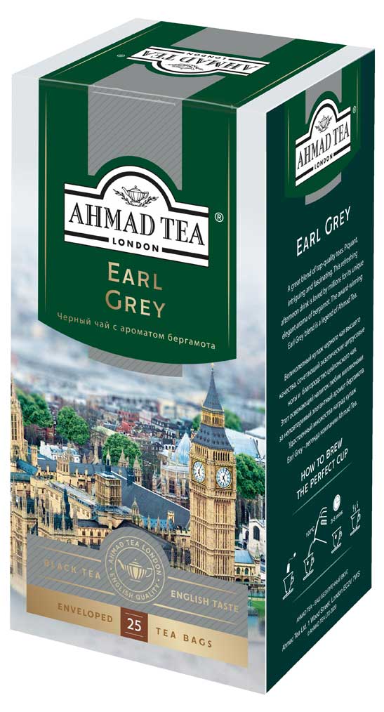 Ahmad Tea | Чай черный Ahmad Tea Earl Grey в пакетиках, 25х2 г