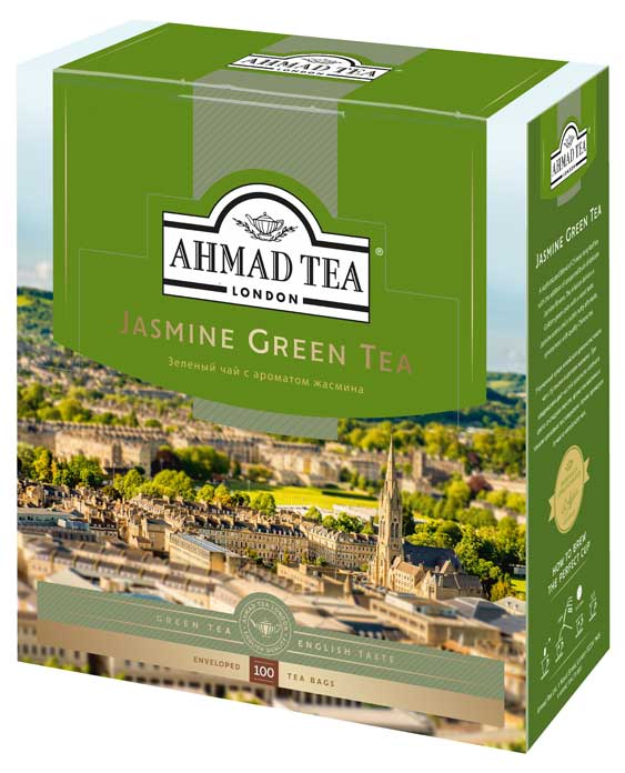 Ahmad Tea | Чай зеленый Ahmad Tea с жасмином в пакетиках, 100х2 г