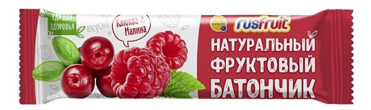 Батончик фруктовый RusFruit клюква-малина, 30 г