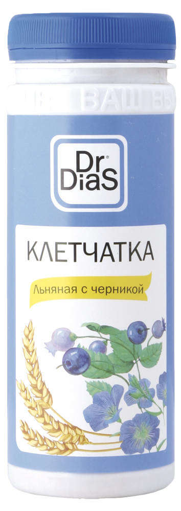 DR.DIAS | Клетчатка DR.DIAS льняная с черникой, 170 г