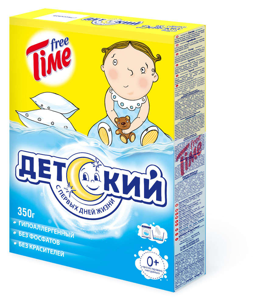 Стиральный порошок для детской одежды Free Time, 350 г