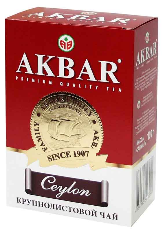 Чай черный AKBAR Ceylon листовой, 100 г