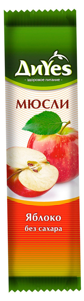 Батончик злаковый ДиYes мюсли с яблоком без сахара, 25 г