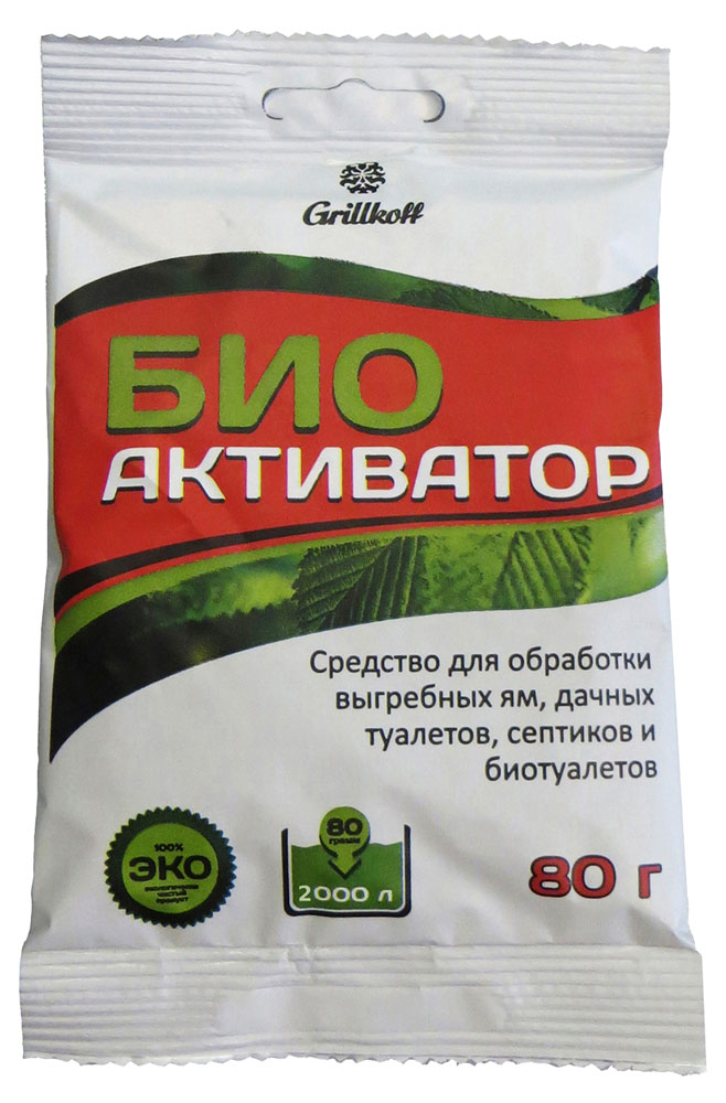 Биоактиватор для дачных туалетов и септиков Grilkoff, 80 г