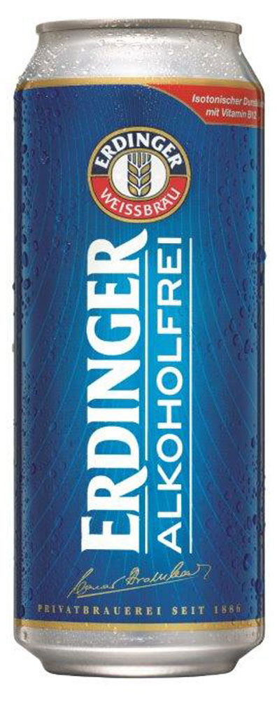 Пиво безалкогольное Erdinger светлое пшеничное нефильтрованное 0,4%, 500 мл